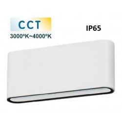 Aplique LED exterior IP65 superficie pared RP 12W 1300Lm CCT Blanco