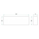 Aplique LED exterior IP65 superficie pared R 6W 480Lm Negro