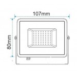Foco Proyector LED exterior Slim Negro NEOLINE de 12V a 24V 20W IP-65 SMD