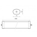 Regleta estanca LED IP65 PC 600mm 22W 2160Lm