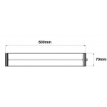 Pantalla estanca Redonda Transparente LED IP67 de 600mm 17W
