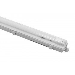 Pantalla estanca para 1 tubo LED de 600mm, conexión 1 lado