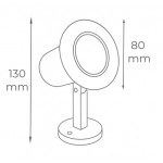 Foco exterior jardín con base IP68 INOX 3W 3000ºK 12/24V