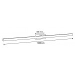 Aplique Baño cromado 120cm 12w Luz Neutra IP44, para Pared