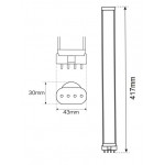 Lámpara LED PL 2G11 417mm 1600LM 22W Blanco Neutro