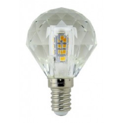 Lámpara LED Esferica Cristal Diamante E14 4W
