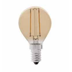 Lámpara LED Esferica Gold E14 2W Filamento