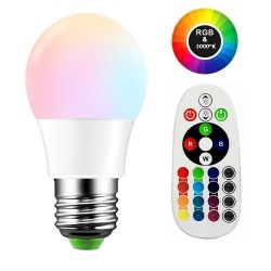 Lámpara LED Standard A70 E27 10W RGB-W con mando distancia