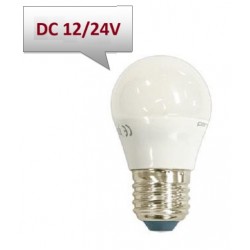 Lámpara LED Esferica E27 12/24V DC 5W Opal