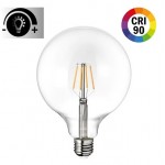 Lámpara LED Globo 125mm Clara E27 7W Filamento 2700ºK CRI90 Regulable