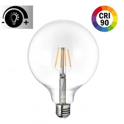 Lámpara LED Globo 125mm Clara E27 7W Filamento 2700ºK CRI90 Regulable