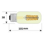 Lámpara LED Tubular T38 Gold E27 7W Filamento