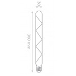 Lámpara LED Tubular T30 Gold E27 6W Filamento