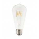 Lámpara LED Edison ST64 Clara E27 5W Filamento Espiral H 2200ºK