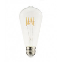 Lámpara LED Edison ST64 Clara E27 5W Filamento Espiral H 2200ºK