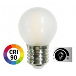 Lámpara LED Esférica Mate Glass E27 2W Filamento 2400ºK CRI-90 Regulable