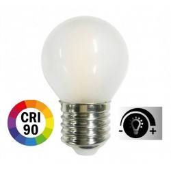 Lámpara LED Esférica Mate Glass E27 2W Filamento 2400ºK CRI-90 Regulable