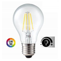 Lámpara LED Standard Clara E27 Filamento 7W 2700ºK 800lm Regulable