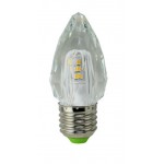 Lámpara LED Vela clara Cristal Diamante E27 4W