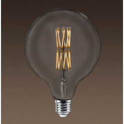 Lámpara LED Globo 125mm Clara E27 10W Filamento Trenzado 2200ºK Regulable