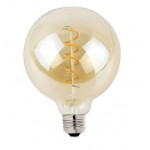 Lámpara LED Globo 125mm Gold E27 4W Filamento Espiral 2700ºK