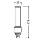 Lámpara LED PL G24 1000LM 9W DULUX