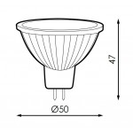 Lámpara LED GU5,3 MR16 SMD 6,5W 100º