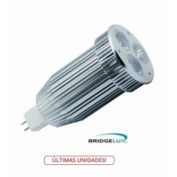 Lámpara LED MR16 9W Blanca Fría, Bridgelux