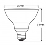 Lámpara LED PAR30 E27 10W 40º IP65 FULL GLASS