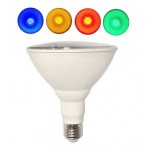 Lámpara LED PAR38 E27 18W 230V, ángulo 125º Colores