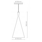 Lámpara Colgante Vintage Metálica Modelo 01 con p/lampara E27, 1,5 mts cable y florón, Blanco ó Negro