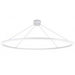 Lámpara Colgante Circular Aluminio ANELL 1200mm LED 100W con cable y florón, en Blanco ó Negro