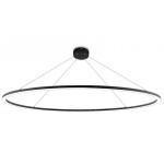 Lámpara Colgante Circular Aluminio ANELL 1200mm LED 100W con cable y florón, en Blanco ó Negro
