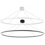 Lámpara Colgante Circular Aluminio ANELL 1200mm LED 100W con cable y florón, en Blanco ó Negro