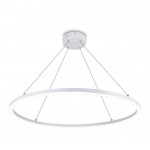 Lámpara Colgante Circular Aluminio ANELL 600mm LED 48W con cable y florón, en Blanco ó Negro