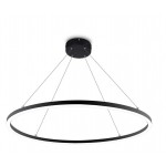 Lámpara Colgante Circular Aluminio ANELL 600mm LED 48W con cable y florón, en Blanco ó Negro
