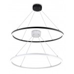 Lámpara Colgante Circular Aluminio ANELL 600mm LED 48W con cable y florón, en Blanco ó Negro