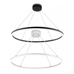 Lámpara Colgante Circular Aluminio ANELL 600mm LED 48W con cable y florón, en Blanco ó Negro