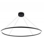 Lámpara Colgante Circular Aluminio ANELL 800mm LED 60W con cable y florón, en Blanco ó Negro