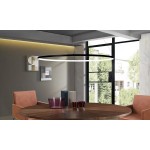 Lámpara Colgante Circular Aluminio ANELL 1500mm LED 68W con cable y florón, en Blanco, Negro ó Dorado