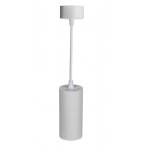 Lámpara Colgante Redonda Aluminio H130 con p/lampara GU10, 1,5 mt. cable y florón