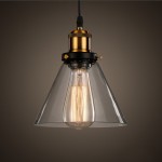 Lámpara Colgante Vintage Copa Cristal con p/lampara E27, cable y florón