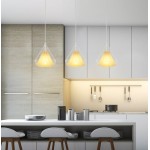 Lámpara Colgante Vintage estructura metálica blanca Diamante con pantalla y p/lampara E27 con cable y florón