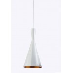 Lámpara Colgante Vintage Metálica Modelo 01 con p/lampara E27, 1,5 mts cable y florón, Blanco ó Negro