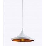 Lámpara Colgante Vintage Metálica Modelo 03 con p/lampara E27, 1,5 mts cable y florón, Blanco ó Negro