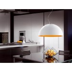 Lámpara Colgante Vintage Metálica Blanco 04 con p/lampara E27, 1,5 mts cable y florón