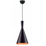 Lámpara Colgante Vintage Metálica Modelo 01 con p/lampara E27, 1,5 mts cable y florón, Blanco ó Negro