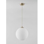Lámpara Colgante Vintage Globo Blanco 300mm con p/lampara E27 cable y florón