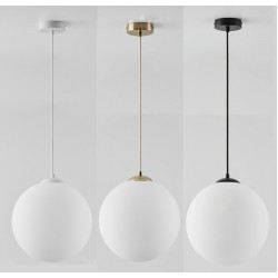 Lámpara Colgante Vintage Globo Blanco 300mm con p/lampara E27 cable y florón