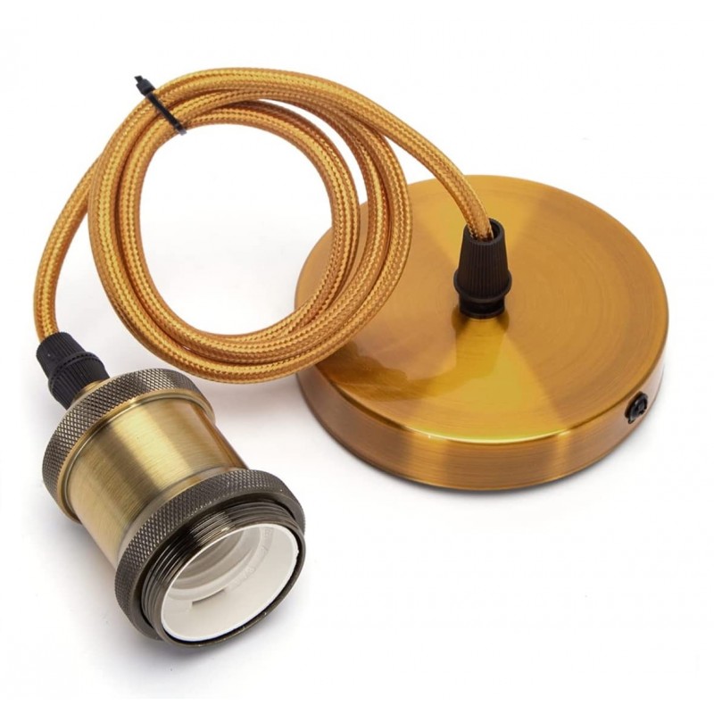 PORTALAMPARAS E27 C/CABLE 1MT BRONCE – LDVLighting